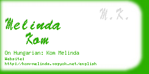 melinda kom business card